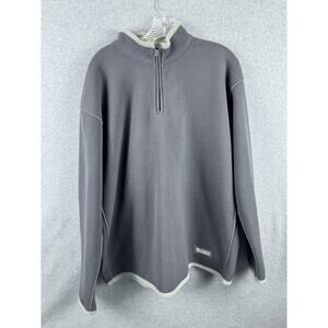 Life Is Good Men's 1/4 Zip Fleece Pullover Size XL Olive Gray Casual‎
